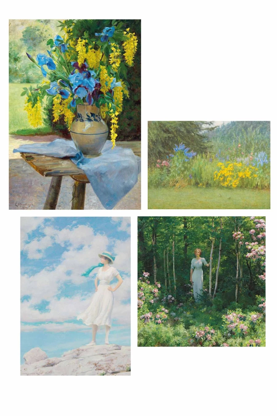 "Lazybones Women's Sunny Sky Art Print Set - Wall Decor for Home & Office"