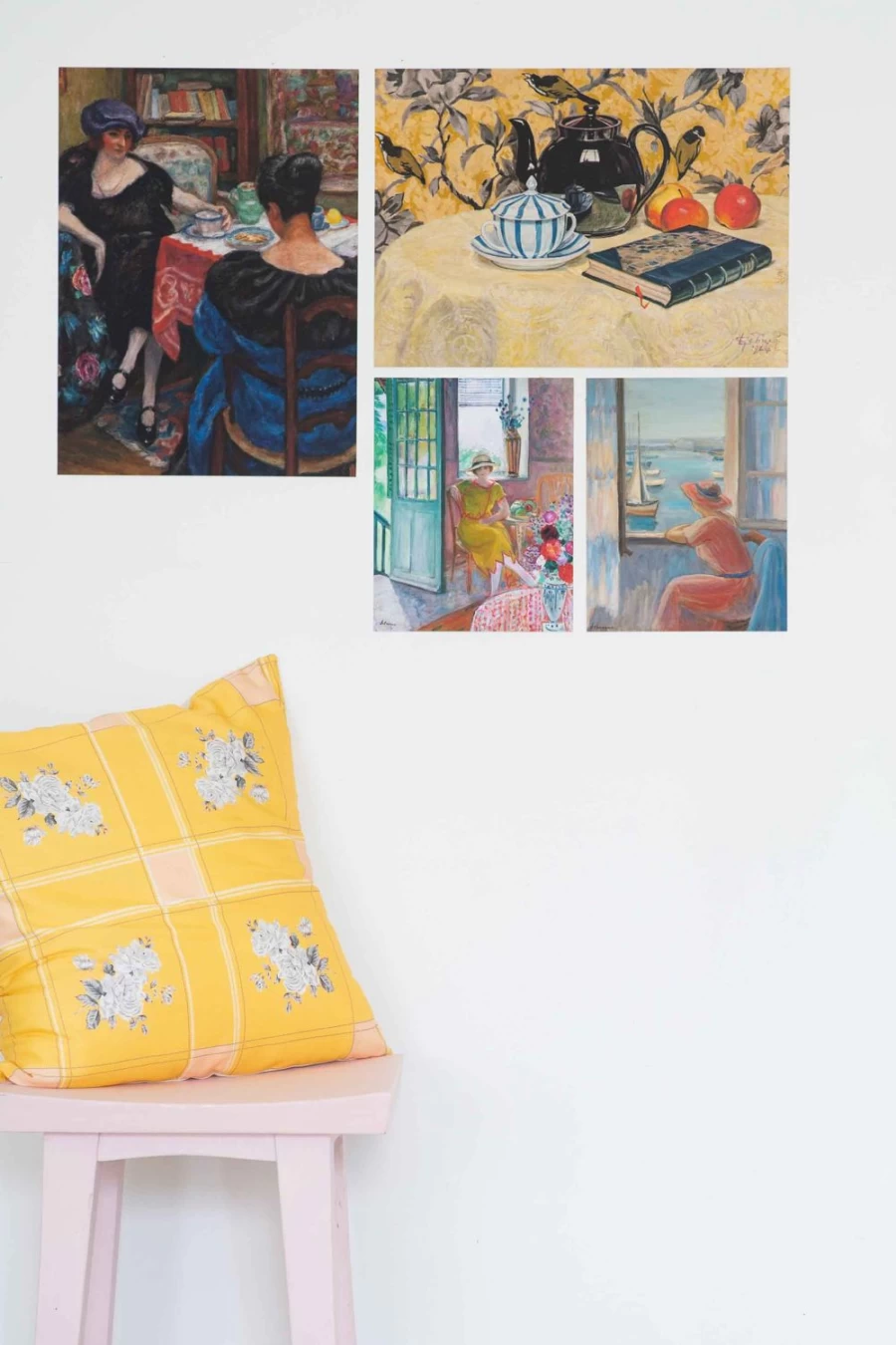 "Lazybones Women's Art Print Set - The Afternoon Wall Decor"