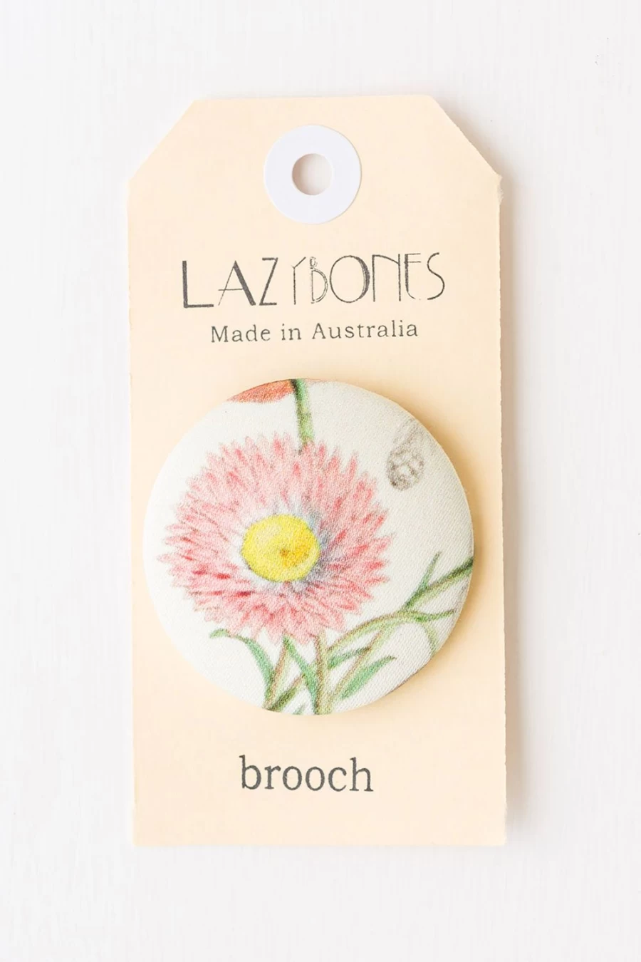 Lazybones Women's Floral Paper Daisy Brooch - Handcrafted Boutique Pin for Elegant Style