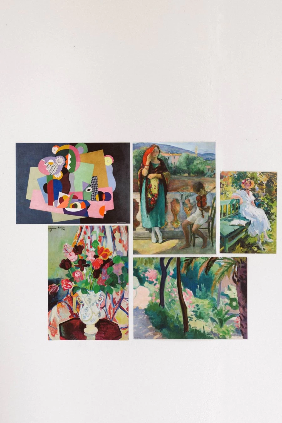 "Lazybones Women's Art Print Set - On The Balcony Wall Decor"