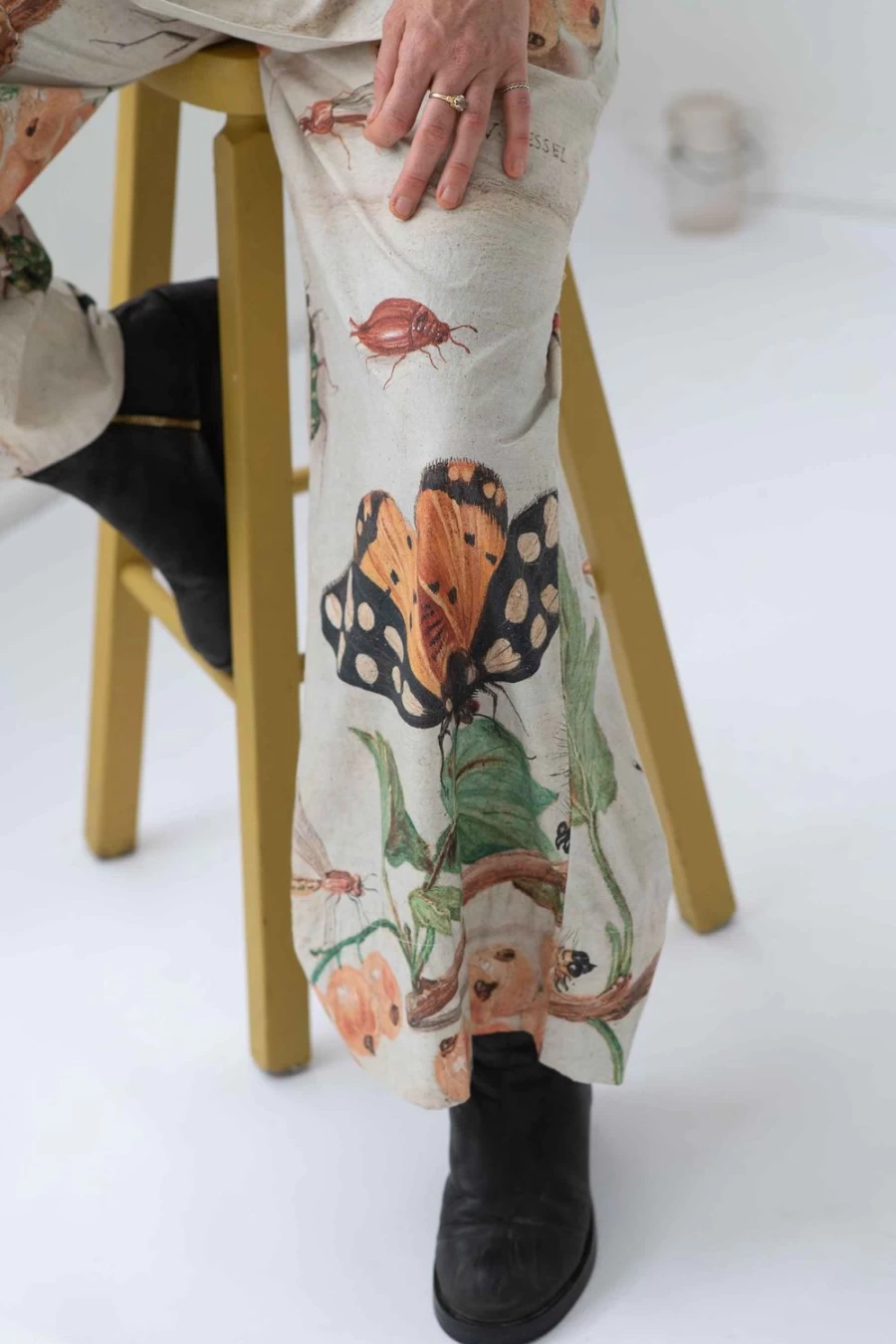 Lazybones Women's Ollie Pant Insect Print Casual Trousers