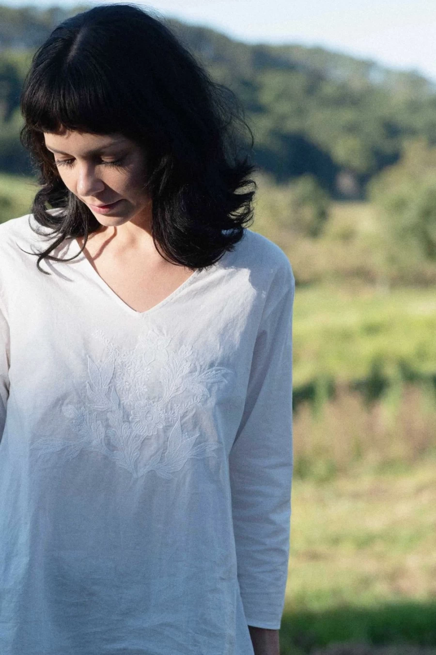 "Lazybones Women's Tilly Top in White | 100% Organic Cotton Casual Wear"