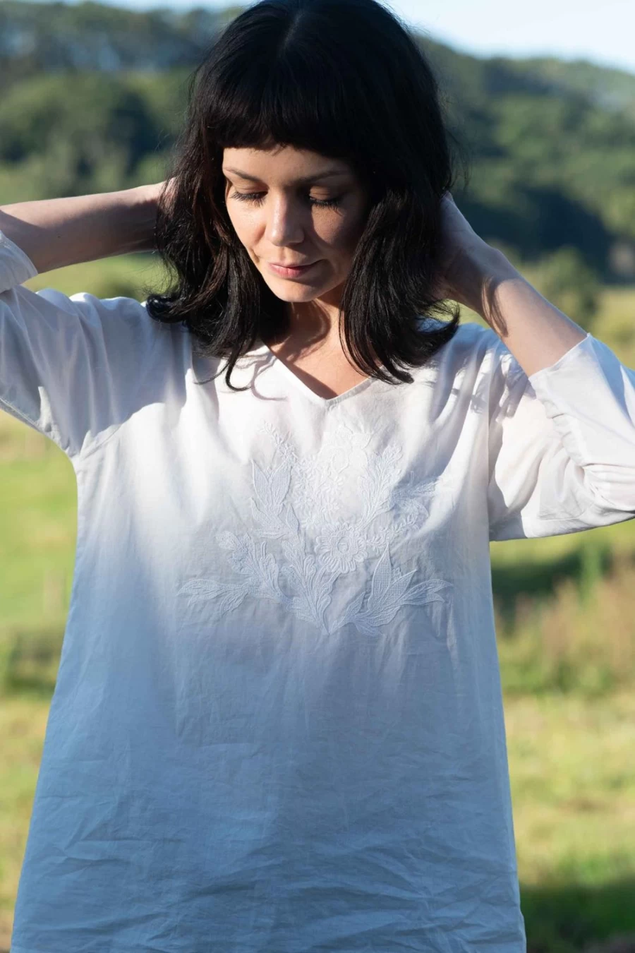 "Lazybones Women's Tilly Top in White | 100% Organic Cotton Casual Wear"