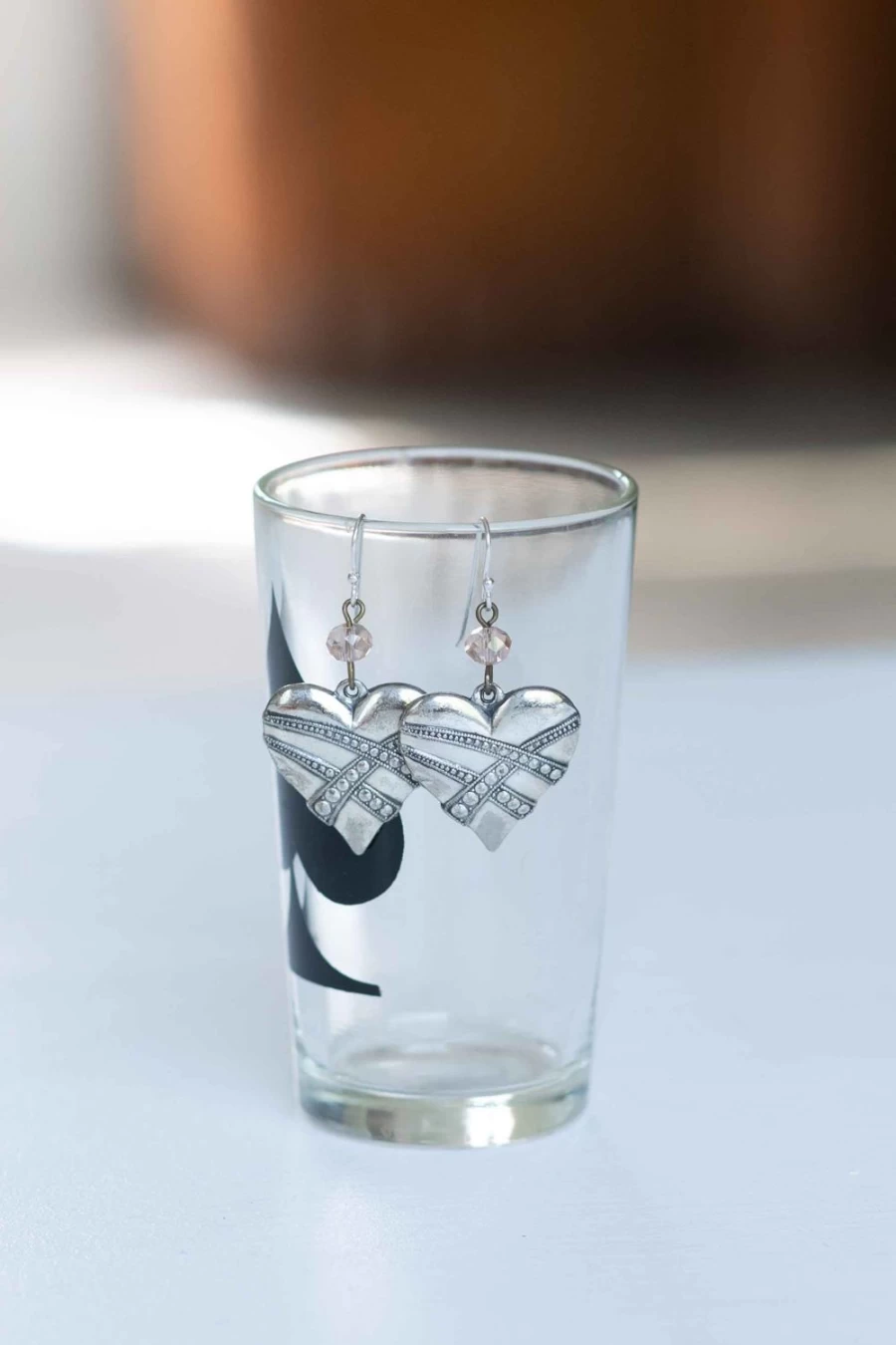 Lazybones Women's Sterling Silver Heart Earrings - Elegant & Dainty Jewelry Gift