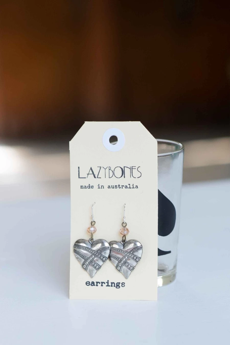 Lazybones Women's Sterling Silver Heart Earrings - Elegant & Dainty Jewelry Gift