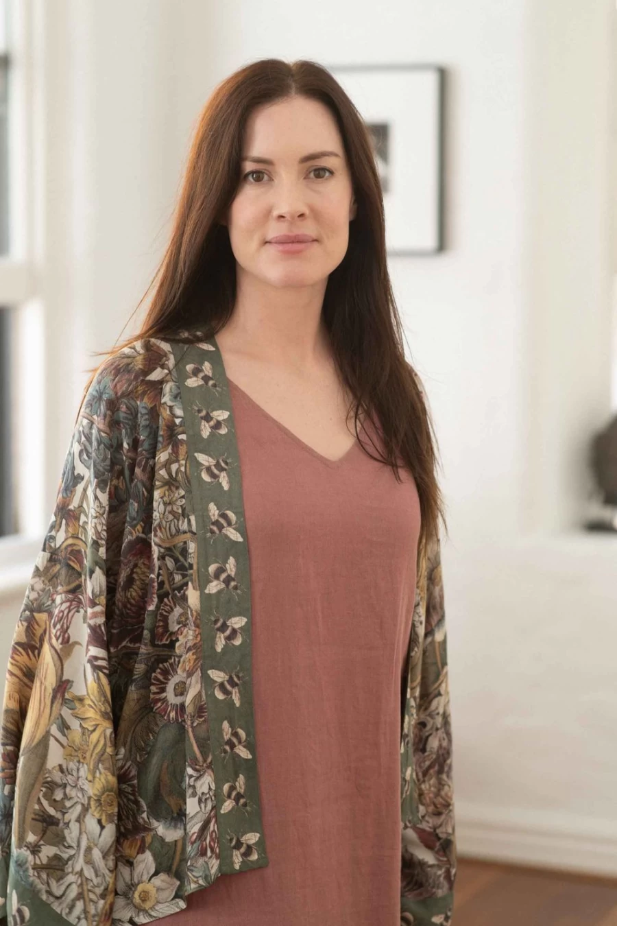 "Lazybones Women's Love Grows Wild Floral Kimono Cardigan"