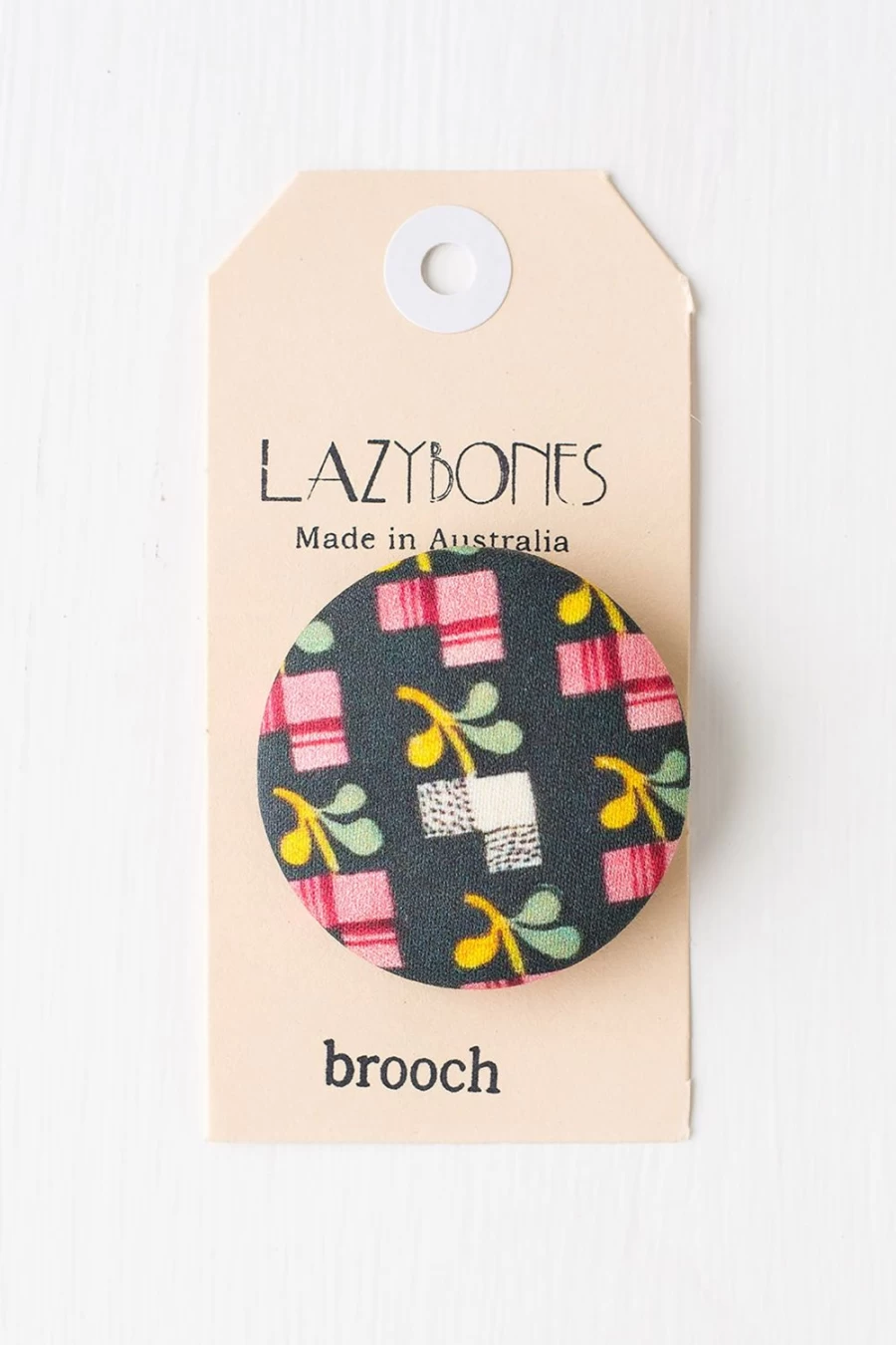 Lazybones Women's Hand-Painted Floral Brooch - Elegant Vintage Flower Pin for Women