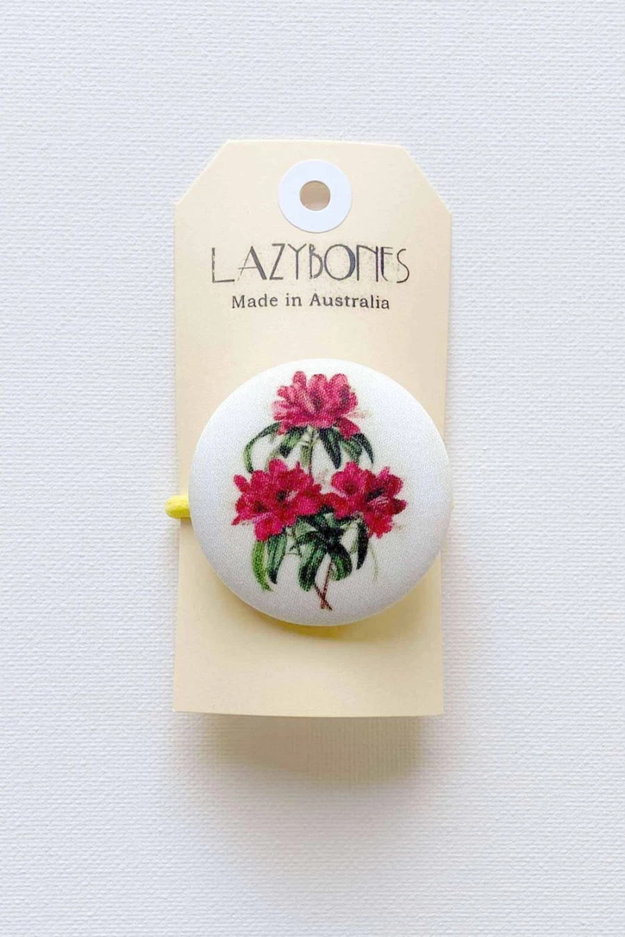Lazybones Women's Hair Button Rhododendron Floral Hair Clip