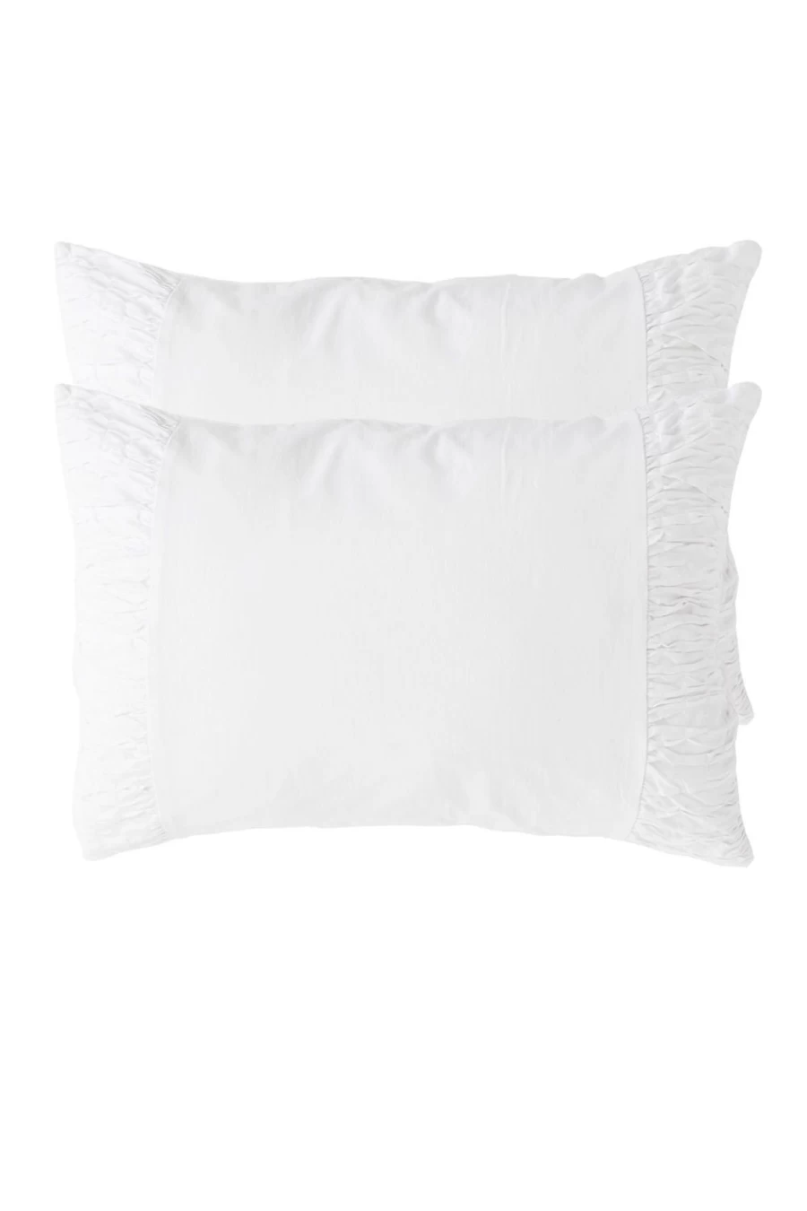 "Lazybones Women's Organic Cotton Rosette Pillowcase Set - White"