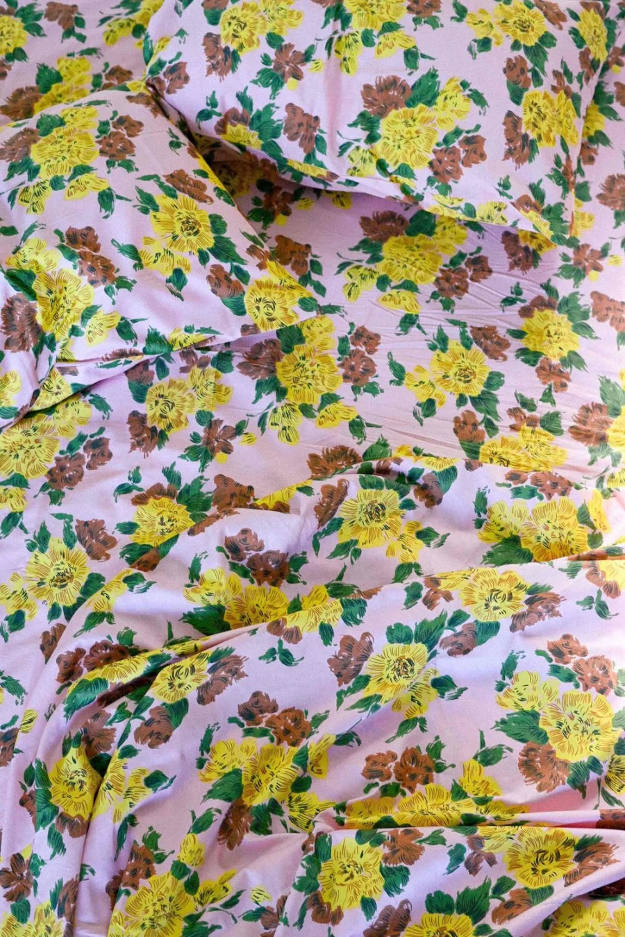 Lazybones Women's Organic Cotton Zinnia Print Sheet Set