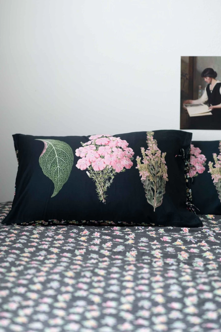Lazybones Women's Botanic Trio Pillowcase Set - Floral Printed Pillow Covers for Bedroom Decor