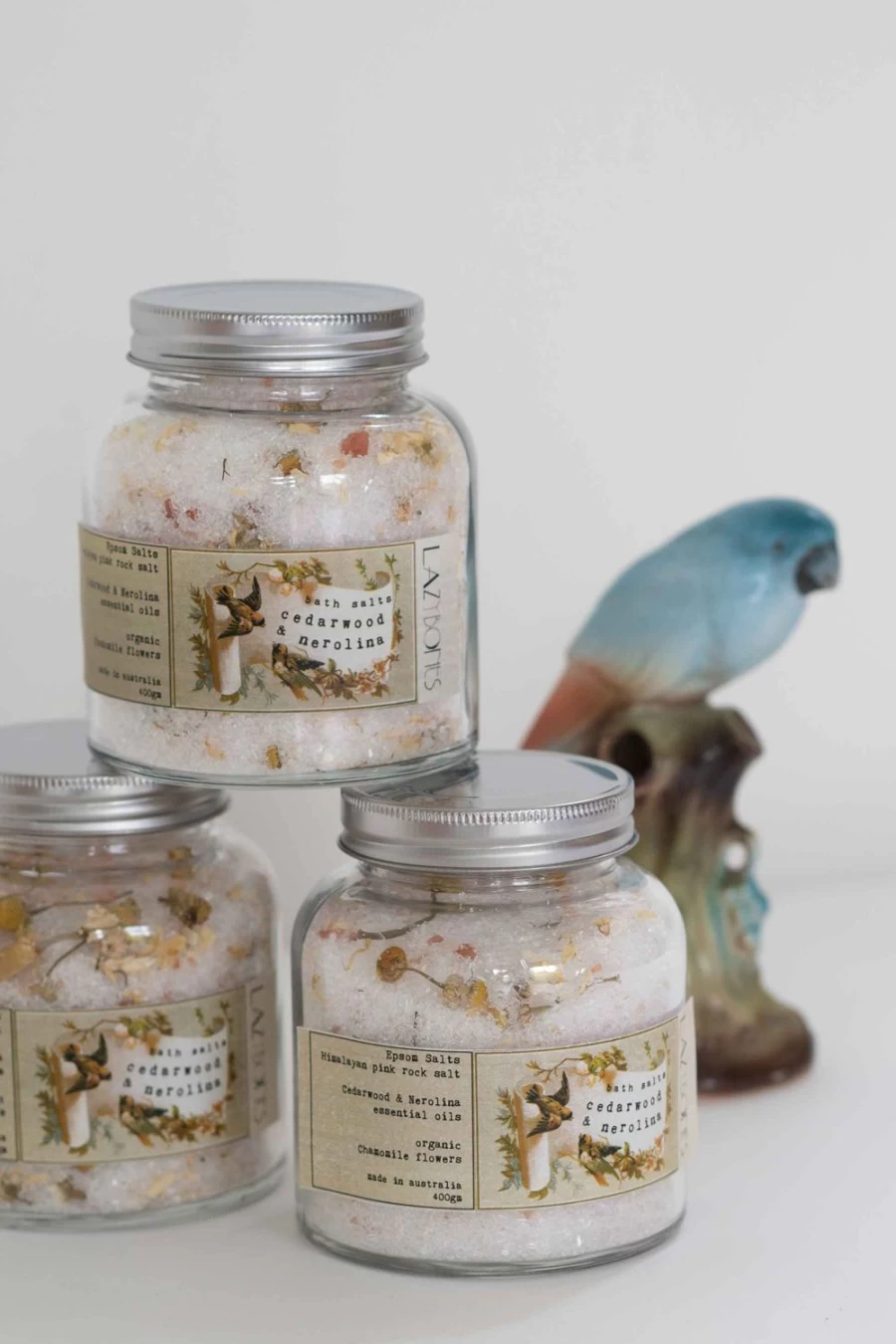 Lazybones Women's Relaxing Bath Salts with Cedarwood & Nerolina for Aromatherapy & Stress Relief