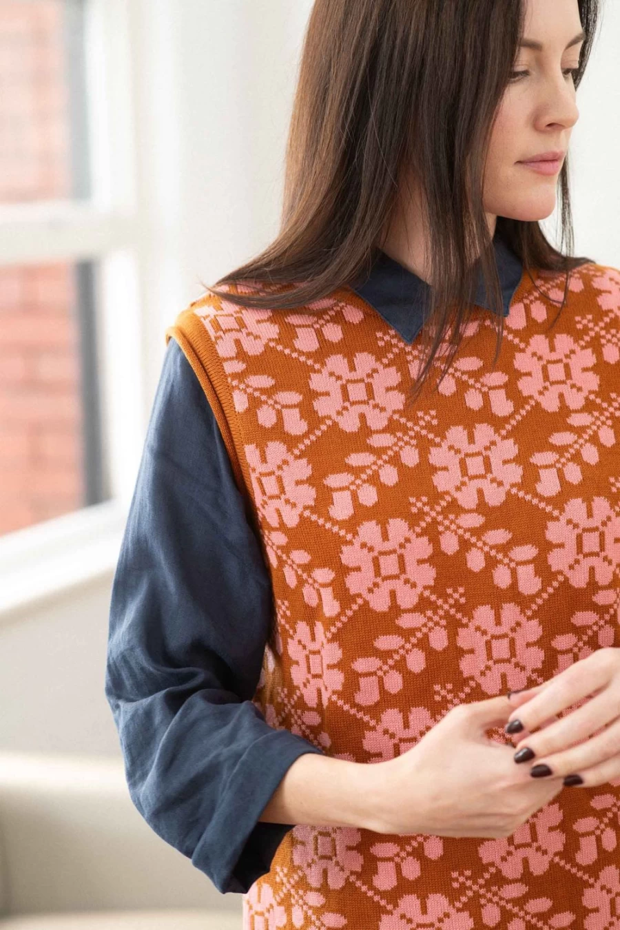 Lazybones Women's Valerie Floral Vest - Organic Cotton Boho Style