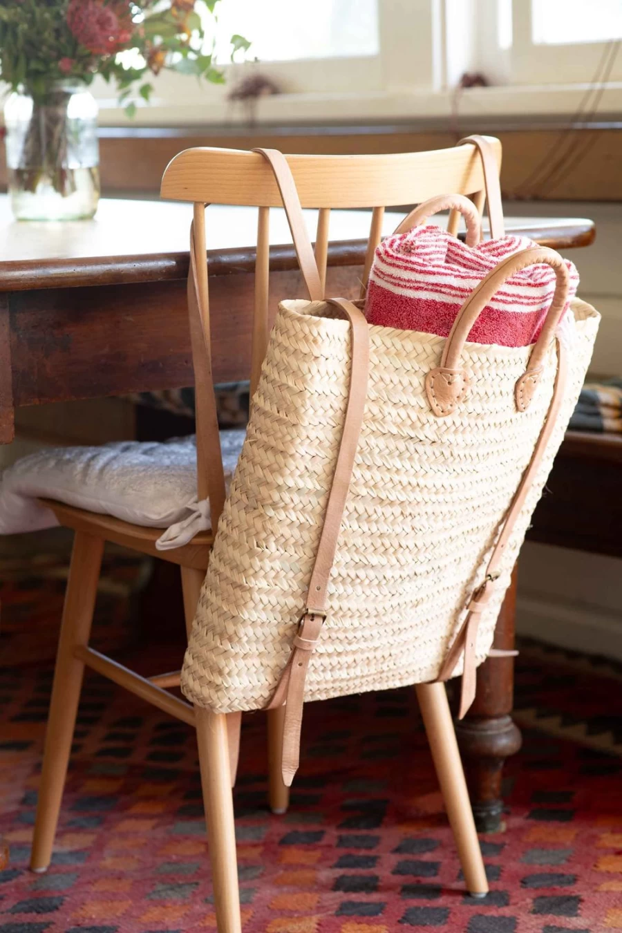 Lazybones Women's Straw Beach Bag - Lightweight Summer Tote for Women
