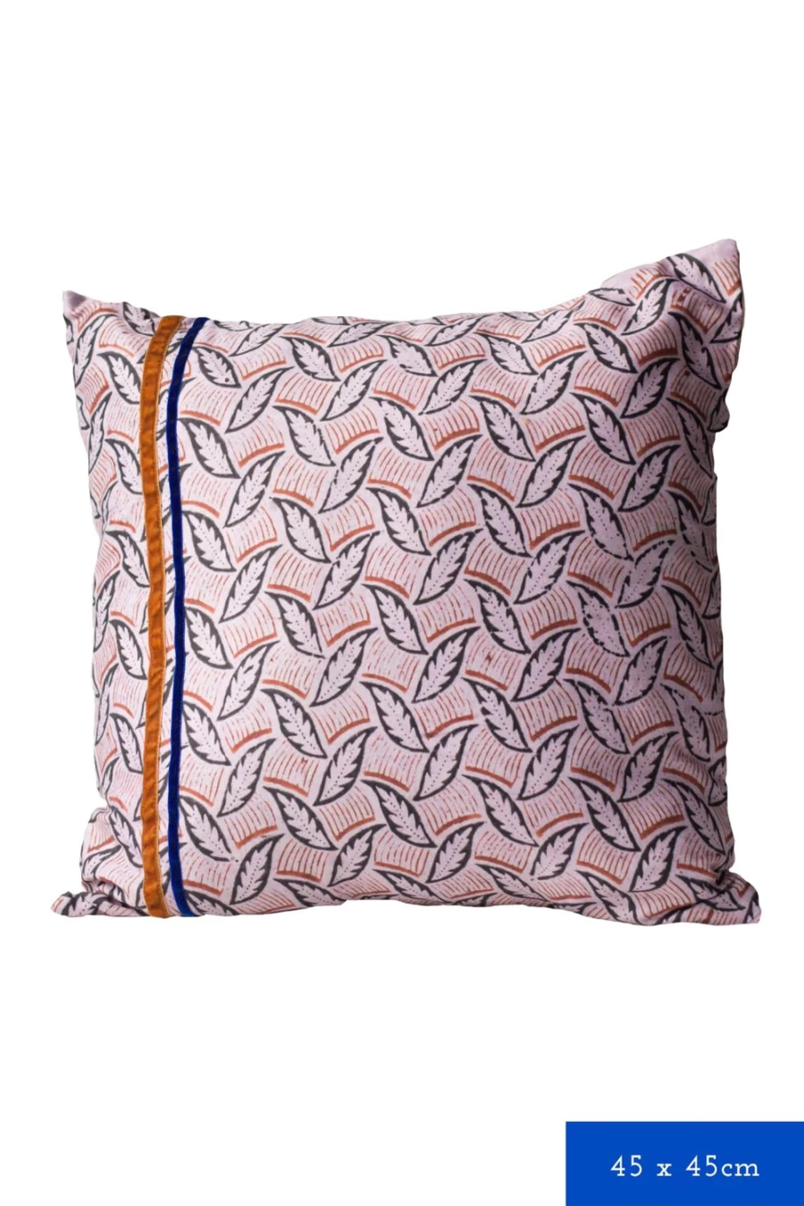 Lazybones Women's Organic Cotton Alternating Leaf Cushion Cover