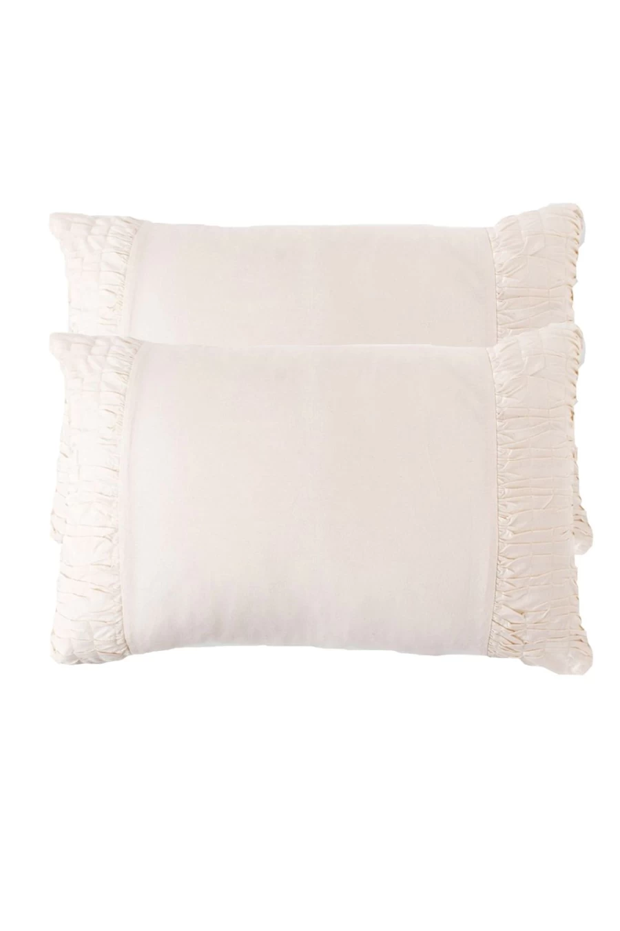 "Lazybones Organic Cotton Rosette Pillowcase Set for Women – Natural & Hypoallergenic"