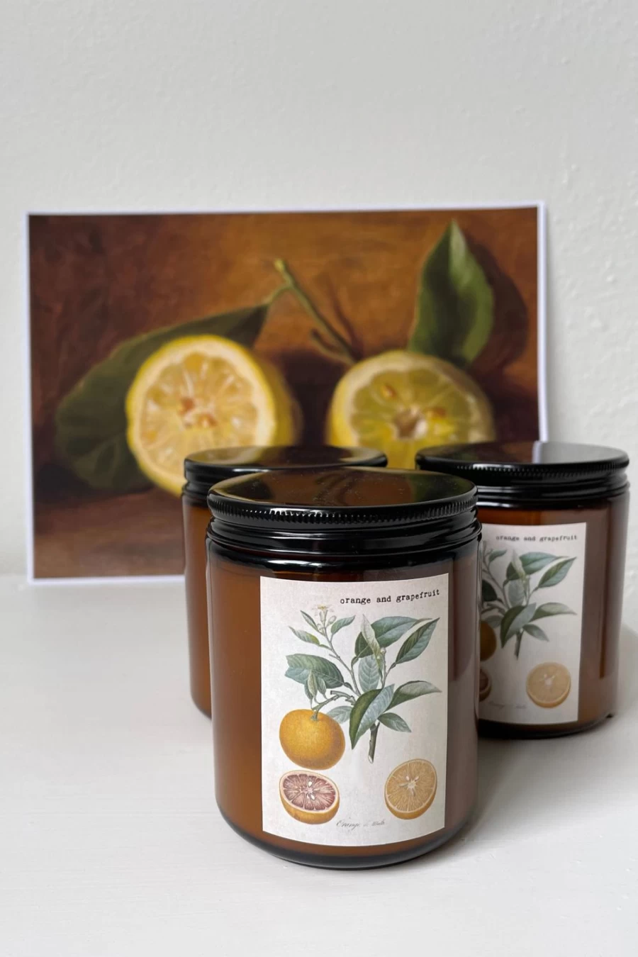 "Lazybones Orange Grapefruit Scented Candle for Women - Aromatic Citrus Home Decor"