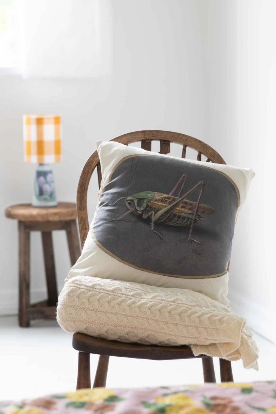 Lazybones Women's Grasshopper Print Cushion Cover - Bohemian Home Decor