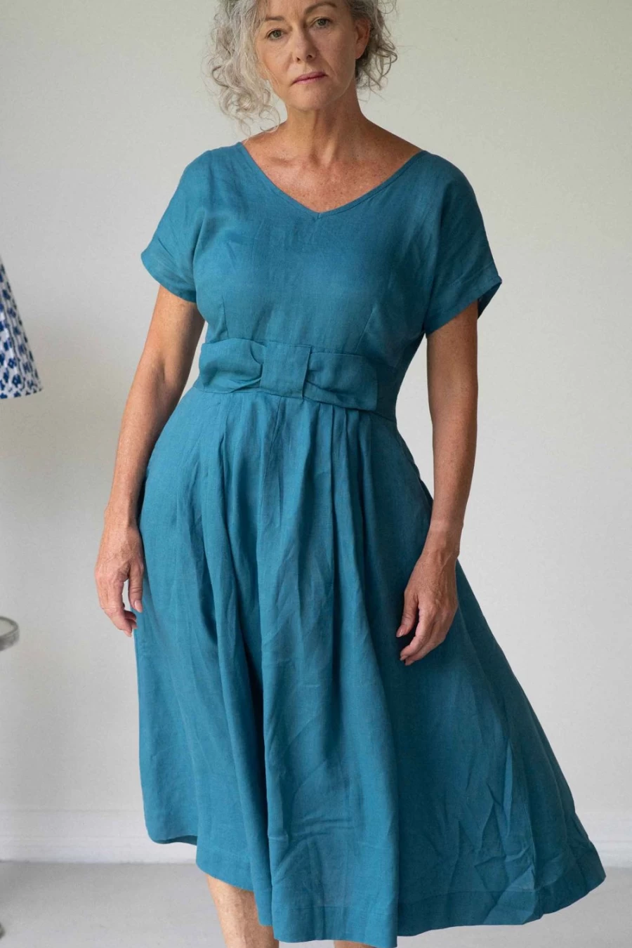 Lazybones Women's Eloise Short Sleeve Top in Lagoon Green
