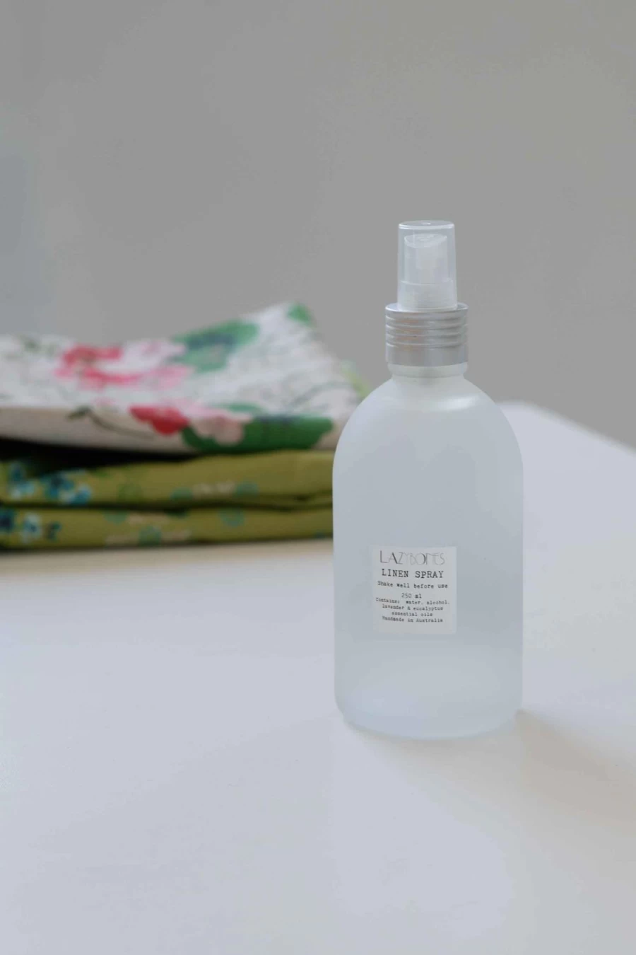 "Lazybones Lavender & Eucalyptus Linen Spray for Women – Relaxing Natural Fabric Mist"
