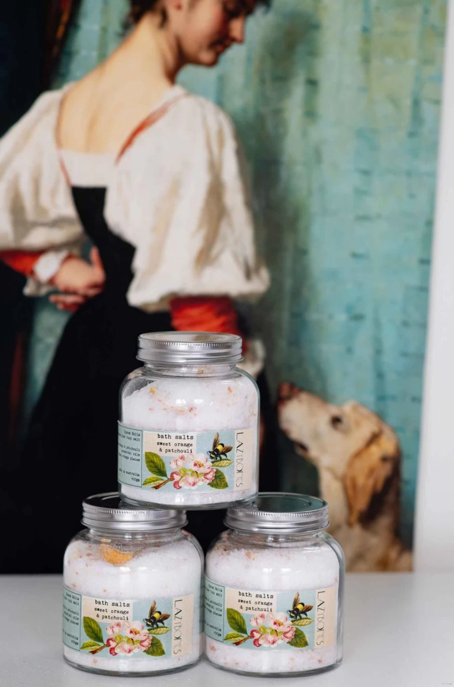 Lazybones Women's Relaxing Bath Salts with Sweet Orange & Patchouli Essential Oils