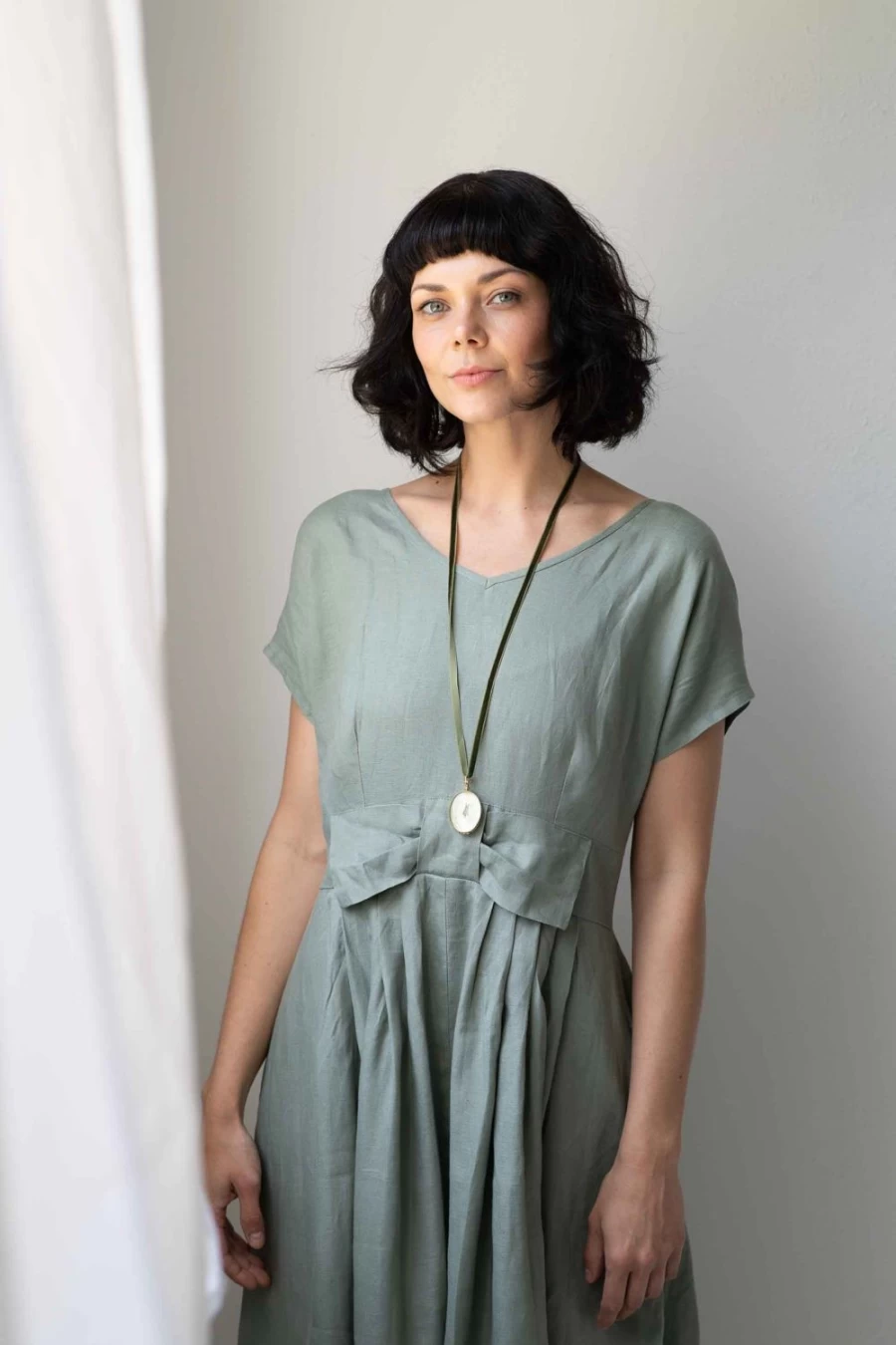 Lazybones Women's Eloise Slate Short Sleeve Dress - Casual Comfort Fit