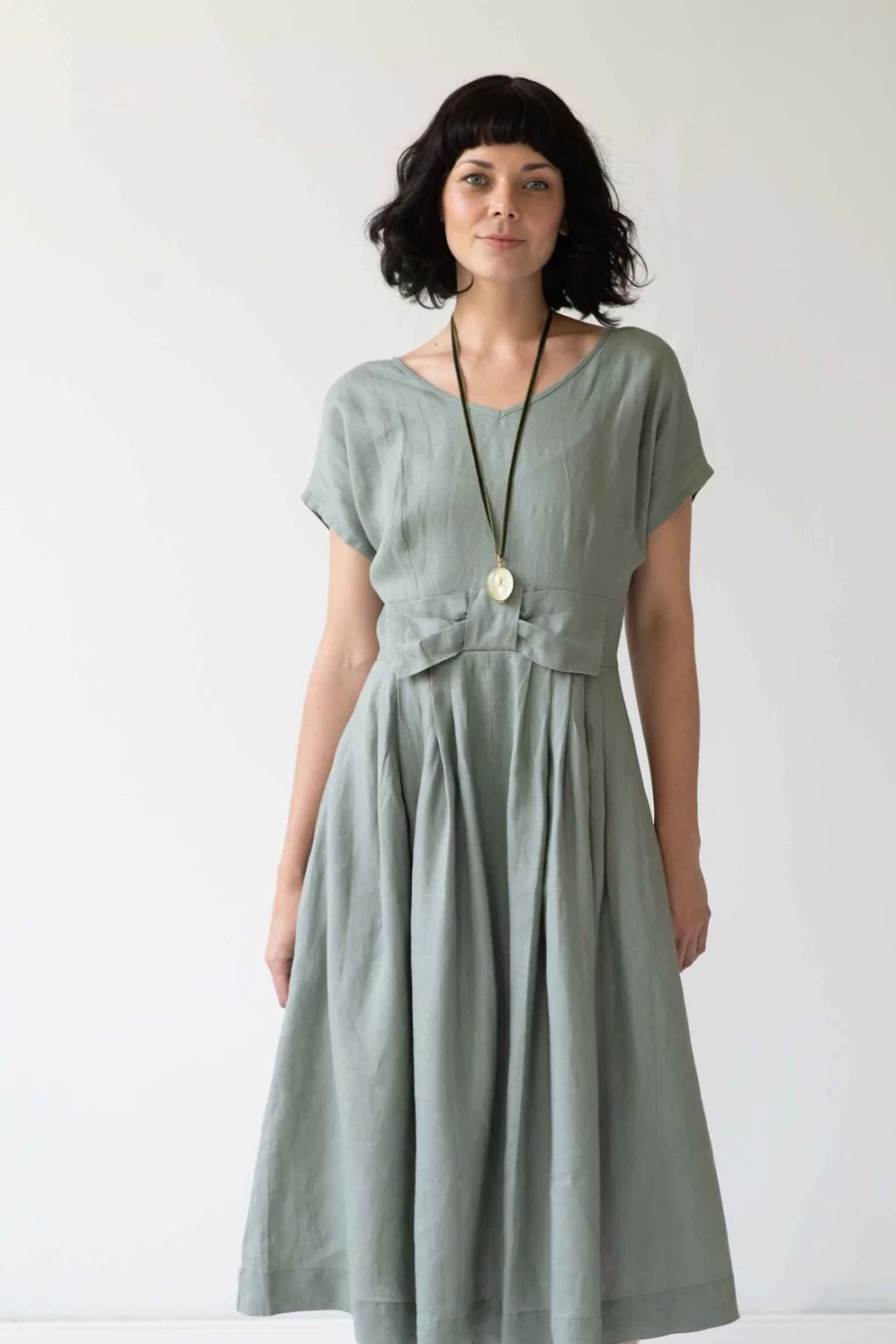 Lazybones Women's Eloise Slate Short Sleeve Dress - Casual Comfort Fit