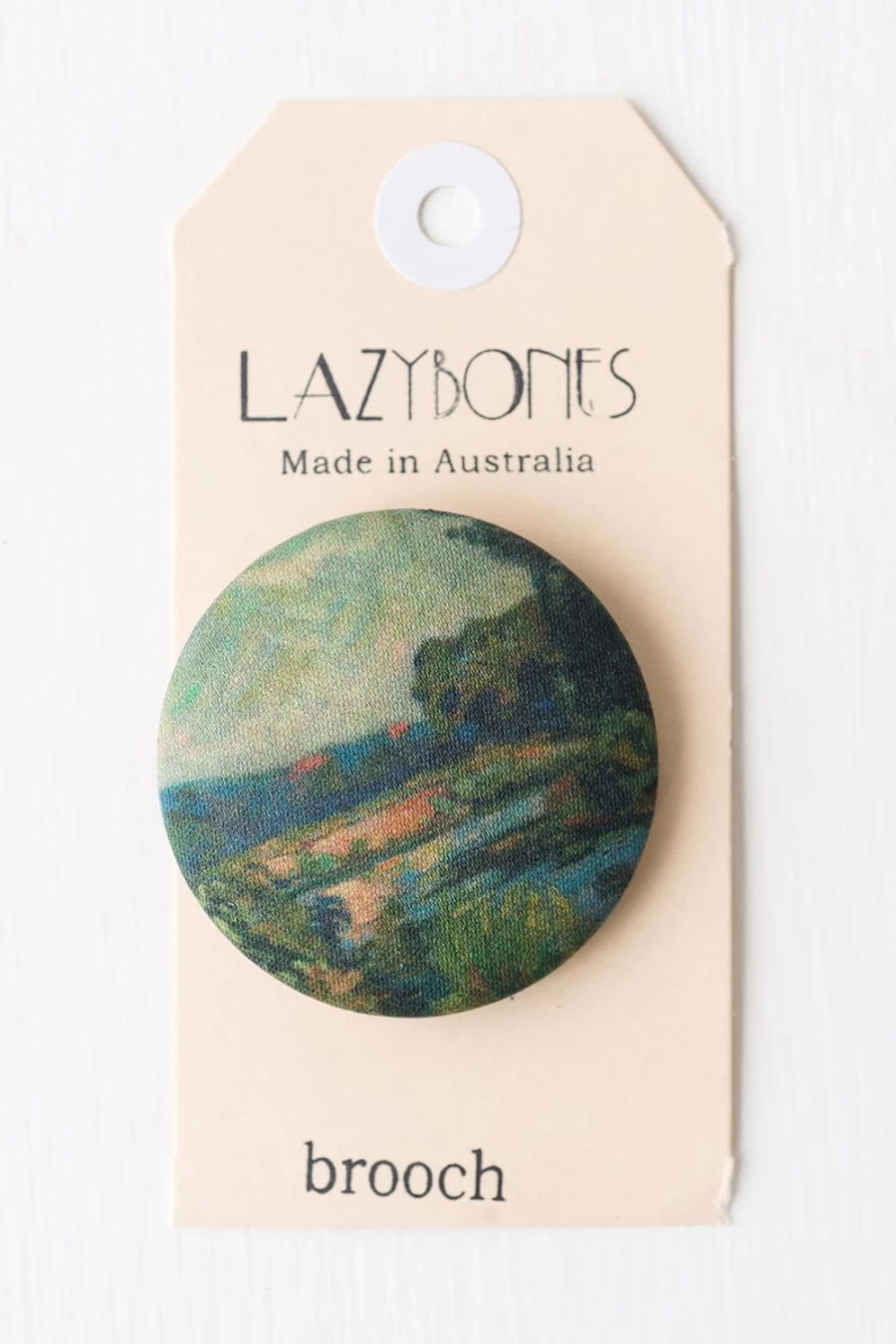 Lazybones Women's Floral Landscape Brooch - Elegant Nature-Themed Pin for Jackets & Scarves