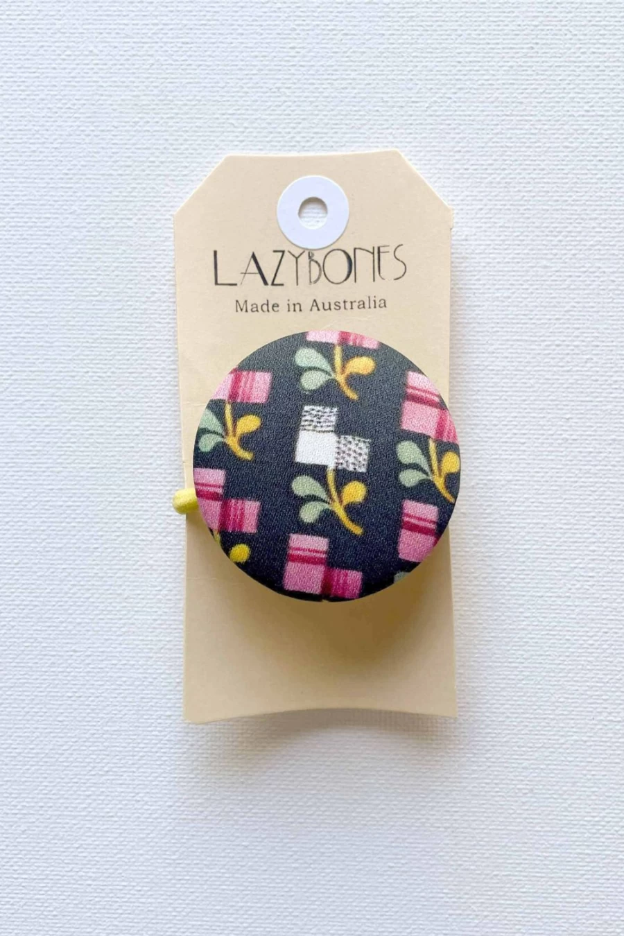 "Lazybones Women's Floral Painted Hair Button - Stylish Hair Accessory for Women"