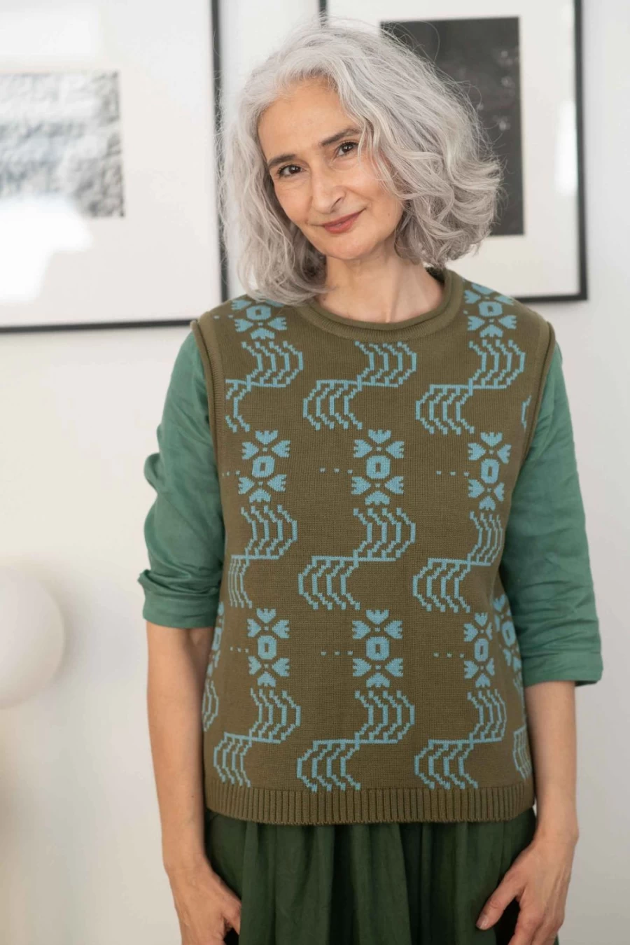 Lazybones Women's Valerie Vest Lisbon - Organic Cotton Comfortable Casual Wear