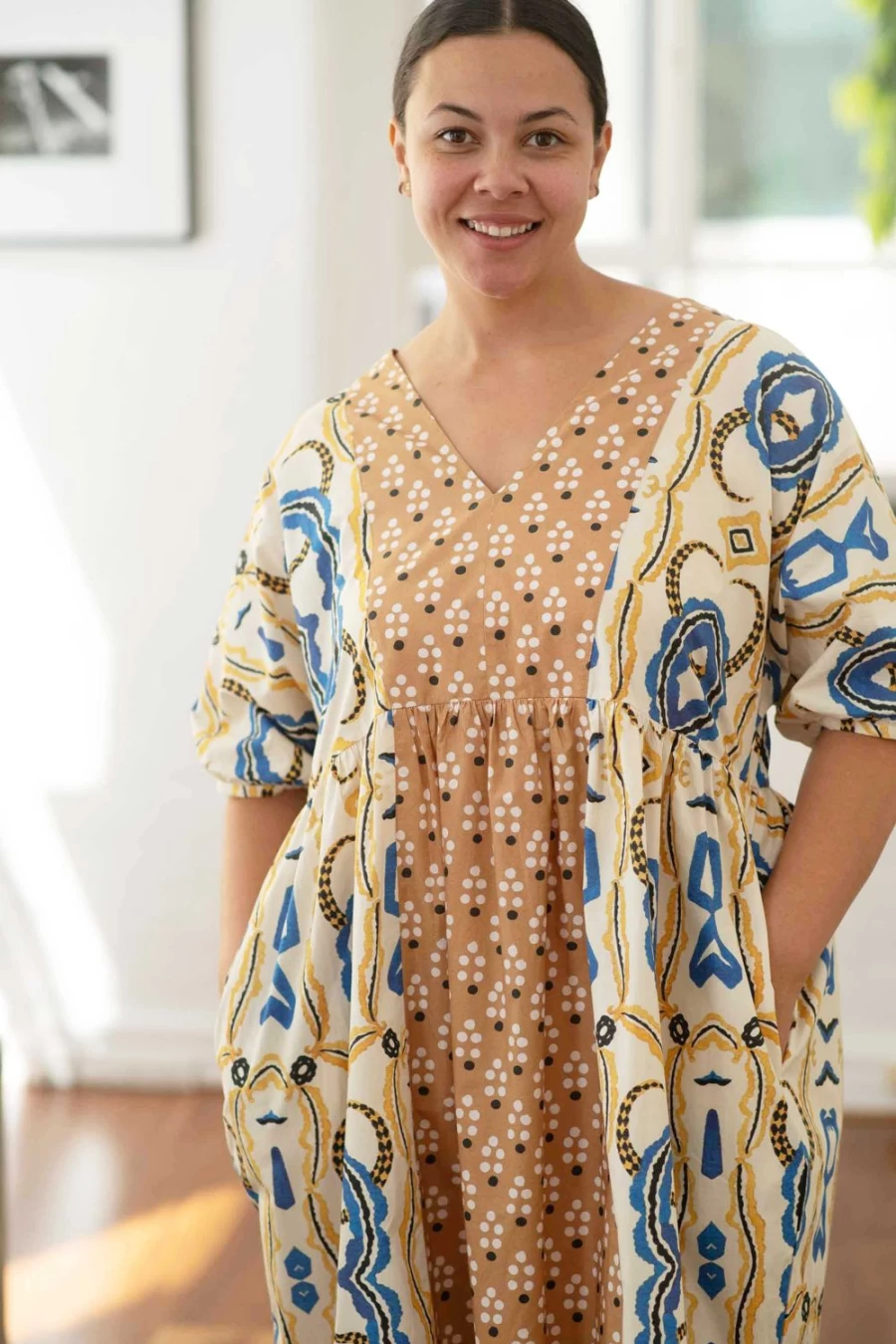"Lazybones Women's Celia Floral Dress - Blumen Print Summer Dress"
