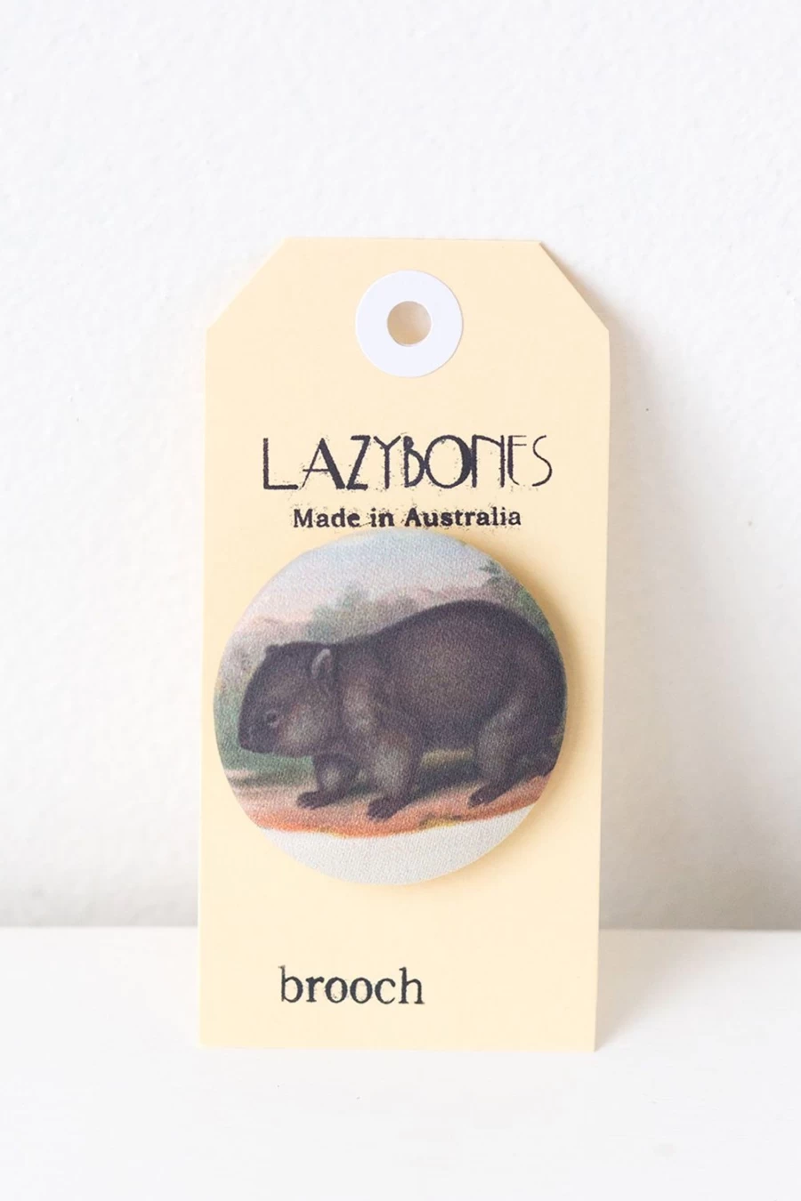 Lazybones Women's Wombat Brooch - Unique Animal Jewelry Pin