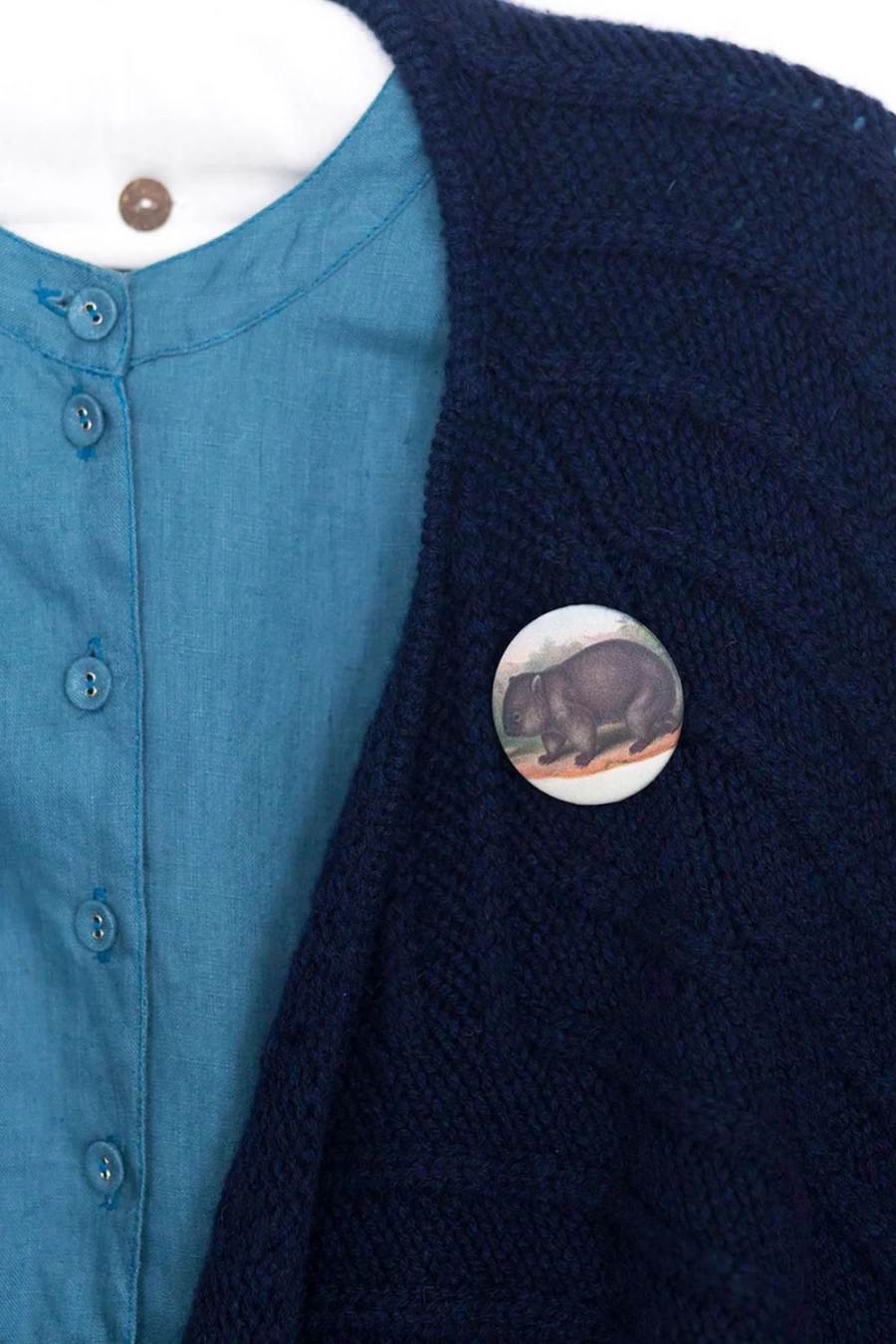 Lazybones Women's Wombat Brooch - Unique Animal Jewelry Pin