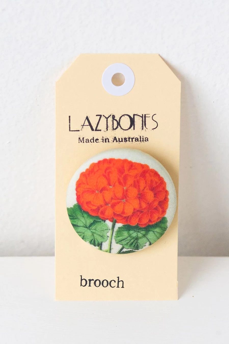 Lazybones Women's Floral Geranium Brooch - Elegant Vintage Flower Pin for Women