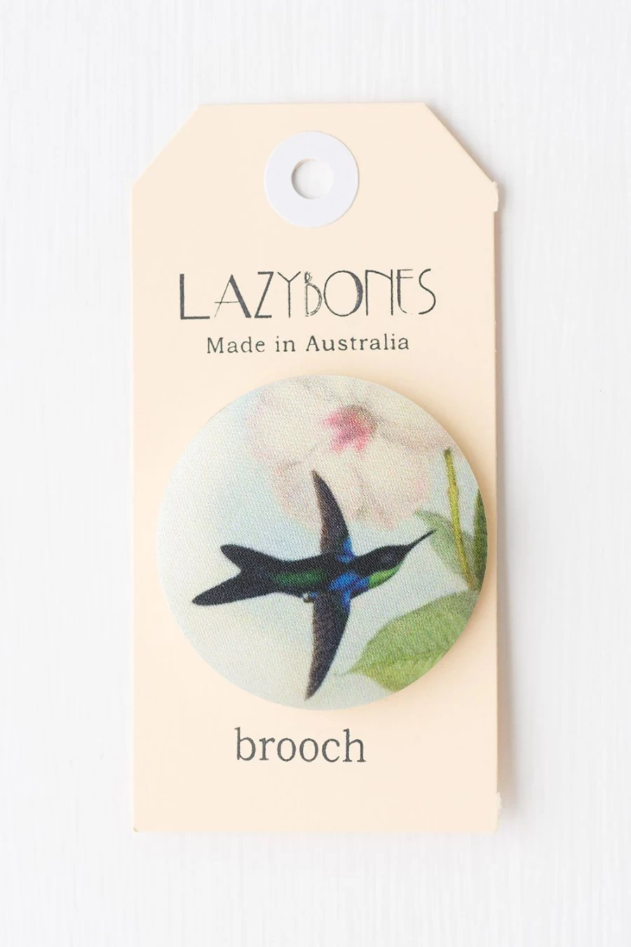 Lazybones Women's Elegant Hummingbird Brooch - Vintage Style Jewelry Pin for Females