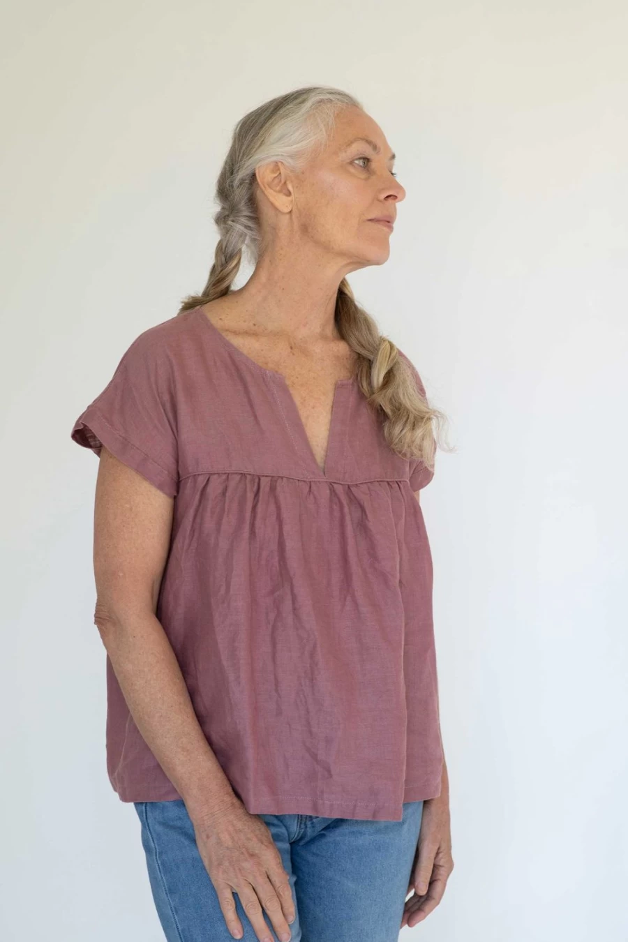 "Lazybones Women's Julia Top in Woodrose - Stylish Casual Blouse"