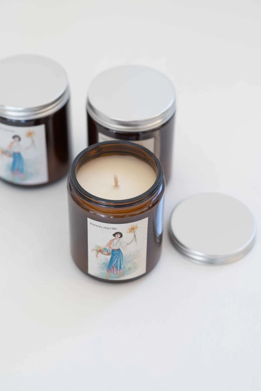 Lazybones Lemon Myrtle Soy Candle for Women – Natural Aromatherapy Scented Candle